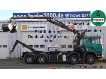 Camion ampliroll MAN TGA 41.350 8x4 Kran7.90m=1.3t*Abroller Multilift