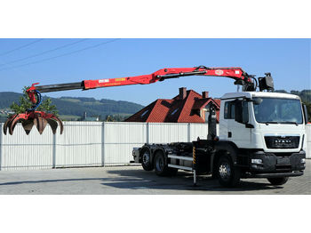 Camion ampliroll MAN TGS 26.440 Abrollkipper 5,40m+Kran * 6x2