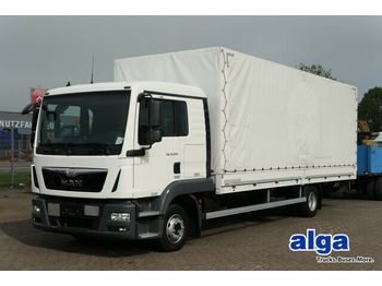 Camion bâche MAN 12.220 BL TGL, 66.000km, Schlafplatz, Euro 6,AHK