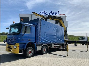 Camion bâche Mercedes-Benz 4154 8x4 PM 63 SP + Jib + Seilwinde | Retarder