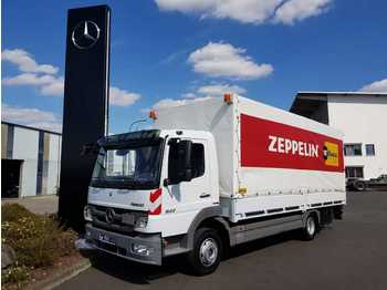 Camion bâche Mercedes-Benz Atego 822 L Pritsche/Plane + LBW Klima 2x AHK