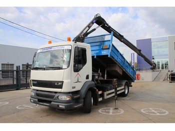 Camion benne DAF LF 55.250(15T) - HIAB 077 B-2 DUO