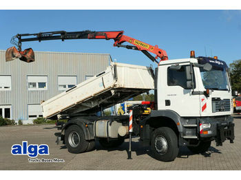 Camion benne MAN 18.330 TGM/4x4/Allrad/Kran Palfinger PK 8000/AHK