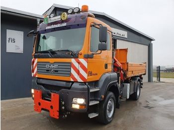 Camion benne MAN 18.360 BL 4X4 tipper + palfinger 9501