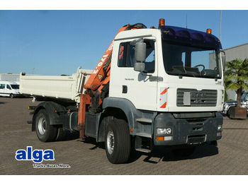 Camion benne MAN 18.430 TGA BB 4x2, gr. Atlas 170.2 Kran, Meiller