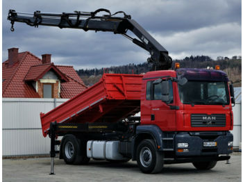 Camion benne MAN TGA18.480 Kipper+Bordmatic 4,40 m+Kran*4x4*