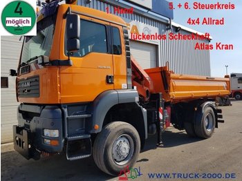 Camion benne MAN TGA 18.310 4x4 Meiller Atlas Kran 5+6Steuerkreis