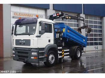 Camion benne MAN TGA 18.310 BB HMF 10 ton/meter laadkraan
