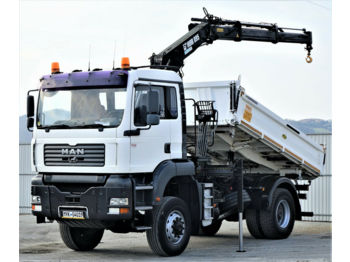 Camion benne MAN TGA 18.410 Kipper 4,00 m + KRAN*4x4!!
