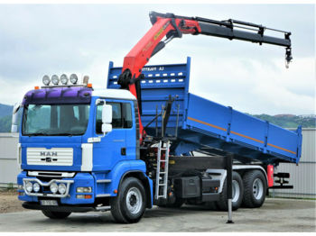 Camion benne MAN TGA 26.400 Kipper 6,40 m + Kran* 6x4 Topzustand!