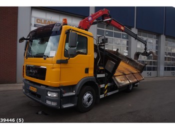 Camion benne MAN TGM 15.250 Euro 5 EEV HMF 10 ton/meter laadkraan