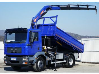 Camion benne MAN TGM 18.240 Kipper 4,30 m + KRAN !!