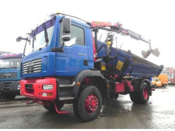 Camion benne MAN TGM 18.330 (E5) 4x4 Allradkipper+Kran Palfinger