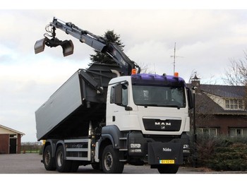 Camion benne MAN TGS 28.360 6X4-4 BL KRAAN/KIPPER!!TOP!!