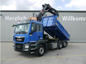 Camion benne MAN TGS 28.440 6x2-4 BL*Meiller*HIAB 188 ES4*Funk