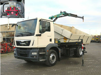 Camion benne MAN TG-M 15.250 BL 2-Achs Kipper Kran Palfinger +Fun