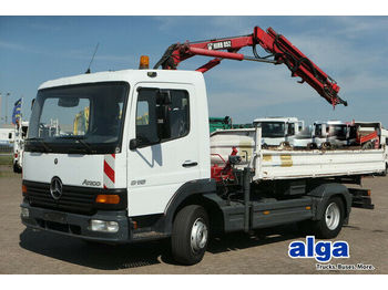 Camion benne Mercedes-Benz 815 K Atego 4x2, Kran Hiab 052-2, Kugel-AHK