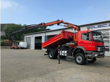 Camion benne Mercedes-Benz AXOR 1829 4x4 Kipper Kran Atlas 105.2