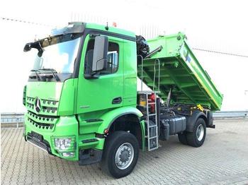 Camion benne Mercedes-Benz Arocs 1836 AK 4x4 Arocs 1836 AK 4x4 mit Kran Palfinger PK13001, Funk