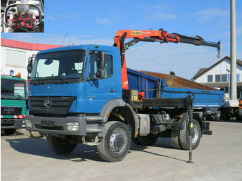 Camion benne Mercedes-Benz Axor 1829 AK 4x4 2-Achs Allradkipper Kran Funk G