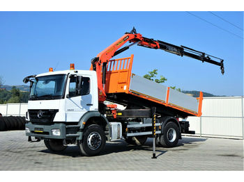 Camion benne Mercedes-Benz Axor 1829 Kipper 4,80m + Kran/FUNK Topzustand