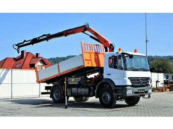 Camion benne Mercedes-Benz Axor 1829 Kipper 4,80m + Kran/FUNK Topzustand