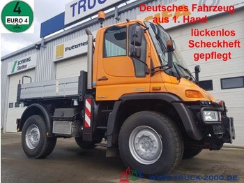 Camion benne Mercedes-Benz Unimog U 400 4x4 3 S. Wechsellenkung Scheckheft