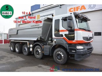 Camion benne Renault Kerax 520 DXI 10x4 Meiller 1.Hand Halfpipe Stahl