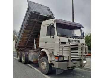 Camion benne SCANIA R143 400 V8 6X4 left hand drive 3 way volquete