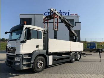 Camion plateau MAN TGS 26.400 6x2 BL Hiab 166 K PRO mit Steinzange