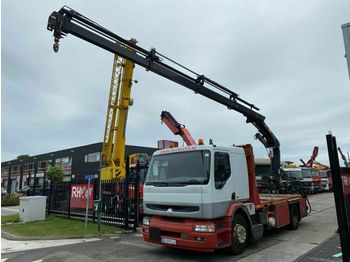 Camion plateau Renault PREMIUM 320.19 4X2 MANUAL EURO 3 + HIAB 122 D-4