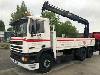 Camion plateau ridelle DAF 95-350 6X2 FULL STEEL HIAB 190