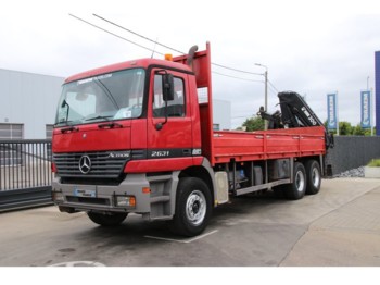 Camion plateau ridelle Mercedes-Benz Actros 2631 + HIAB 300 (5xhydr.)
