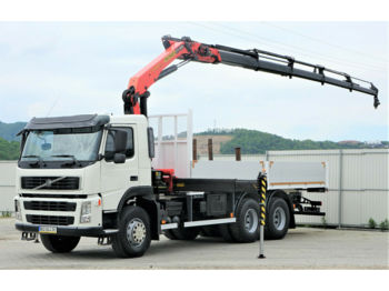 Camion plateau ridelle Volvo FM 400 Pritsche 6,50m + Kran*6x4*!