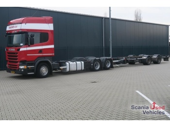 SCANIA R 450 LB6x2MNB 8T FULL AIR NAVI BDF - camion porte-conteneur/ caisse mobile