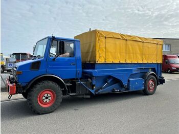 Camion porte-conteneur/ caisse mobile Unimog 427 RuthmannNiederflurhubwagen SeilwindeMIETKAUF