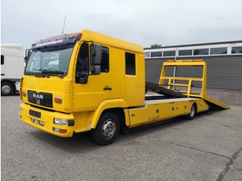 Camion porte-voitures MAN 8.185 LLC DubbelCabine 4x2 euro3 - Falkom Plateau Lier Bril 10/2019 APK