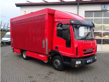 Camion pour le transport de boissons Iveco Eurocargo ML120EL22 Getränke Plane + LBW Klima