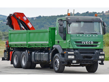 Camion grue, Camion plateau Iveco TRAKKER 450 * HMF 3000K3 + FUNK * 6x4: photos 5