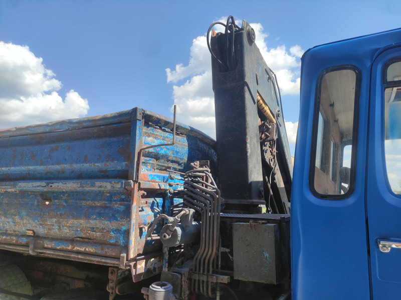 Camion benne, Camion grue MAN 16.168 dump truck + crane: photos 15