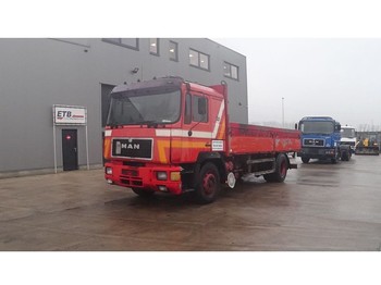 Camion plateau MAN 19.372 (MANUAL PUMP / 6 CYLINDER ENGINE WITH ZF-GEARBOX / EURO 2): photos 1