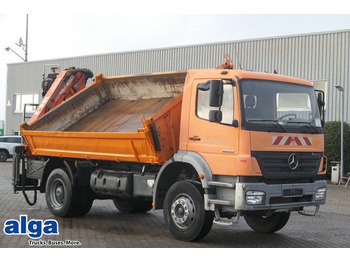 Camion benne, Camion grue Mercedes-Benz 1828 Axor 4x2, Kran Terex/Atlas, Greifer,3. Sitz: photos 1