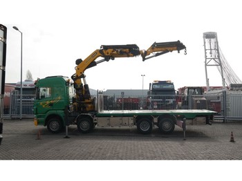 Camion Scania R 500 8X2 BOAT TRANSPORT WITH PALFINGER PK 85002 CRANE WITH JIB PJ 170: photos 1
