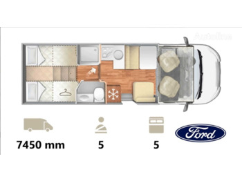 Fourgon aménagé neuf nobel ART A-7000 Ford Transit, 5 seats, (2024 model): photos 2