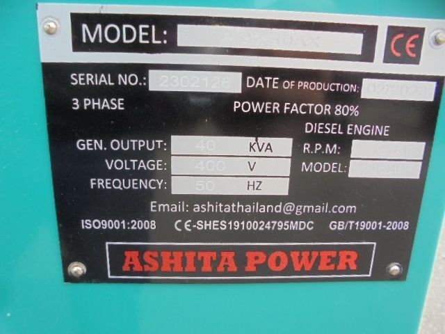 Groupe électrogène neuf Ashita AG3-40AX: photos 6