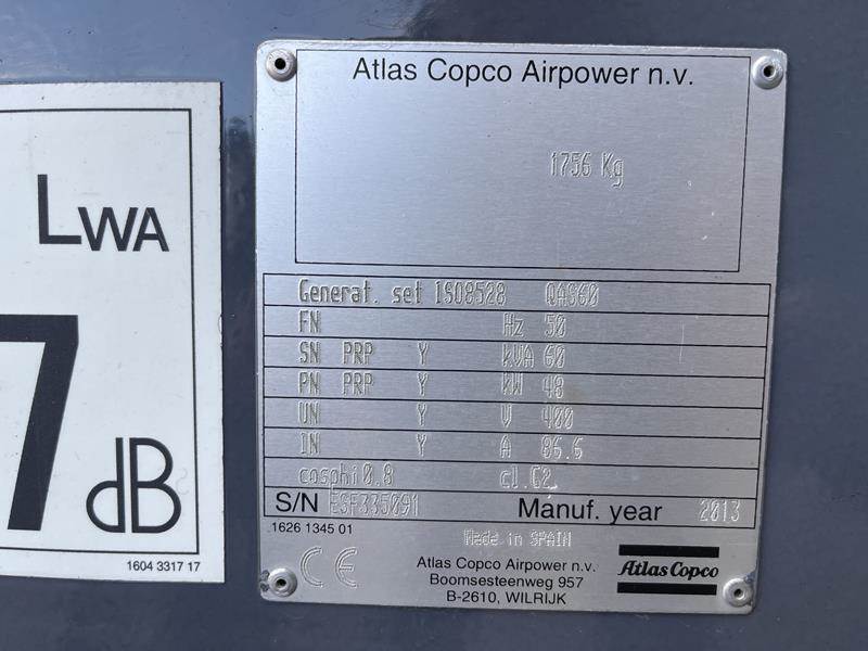 Groupe électrogène Atlas-Copco QAS 60: photos 8