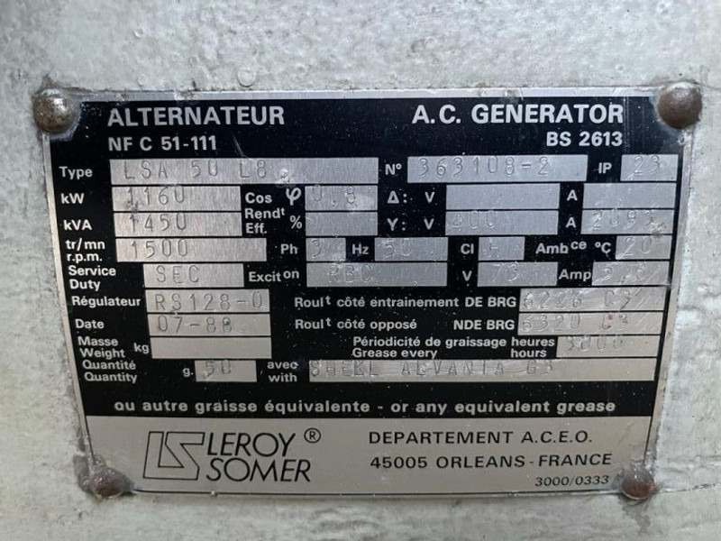 Groupe électrogène Deutz MWM TBD 604 BV12 Leroy Somer 1450 kVA generatorset ex emergency !: photos 9