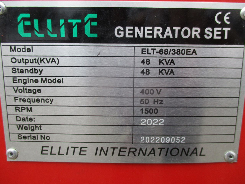 Groupe électrogène neuf Diversen Ellite ELT68/380EA , New Diesel generator , 48 KVA ,3 phase , 2 Pieces in stock: photos 16
