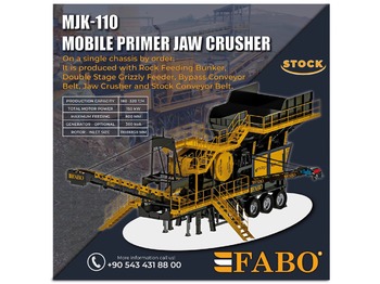 Concasseur mobile neuf FABO MJK-110 MOBILE PRIMARY JAW CRUSHER READY IN STOCK: photos 1