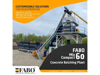 Centrale à béton neuf FABO SKIP SYSTEM CONCRETE BATCHING PLANT | 60m3/h Capacity: photos 1